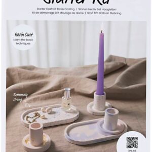 Start DIY Kit Resin Støbning, 3 Lysestager og 2 Fade