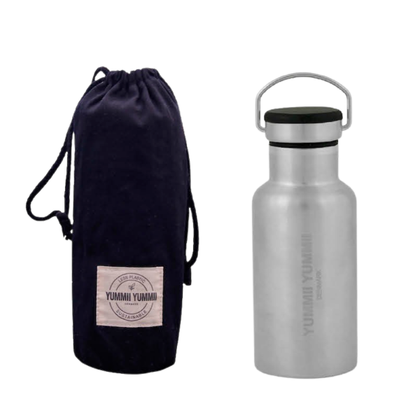YUMMII YUMMII Thermo Bottle Black Bamboo Lid (350 ml)