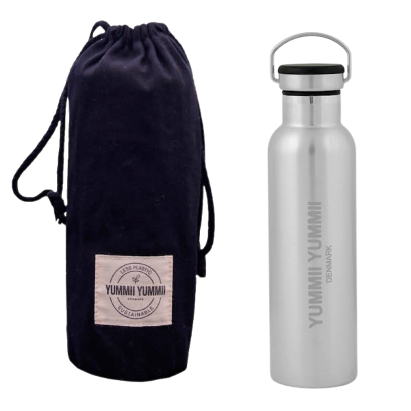 YUMMII YUMMII Thermo Bottle Black Bamboo Lid (600 ml)