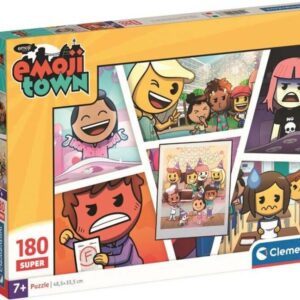 Clementoni Puslespil - Emoji Town - Super - 180 Brikker