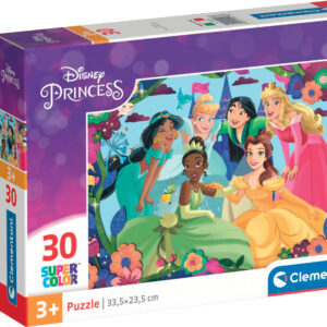 Disney Princess Puslespil - Super Color - Clementoni - 30 Brikker