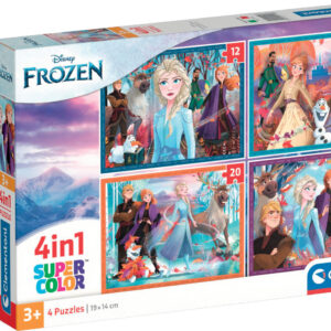 Frost Puslespil - Disney - Super Color - Clementoni - 4 Stk