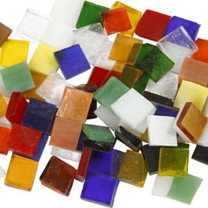 Glasmosaik - Str. 10x10 Mm - Tykkelse 3 Mm - 454 G