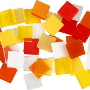 Minimosaik - Str. 10x10 Mm - Tykkelse 2 Mm - Rød/orange Harmoni - 25 G