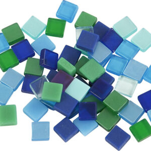 Minimosaik - Str. 5x5 Mm - Tykkelse 2 Mm - Blå/grøn Harmoni - 25 G