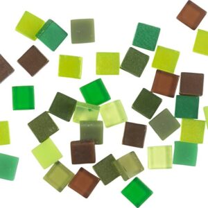 Minimosaik - Str. 5x5 Mm - Tykkelse 2 Mm - Grøn - 25 G