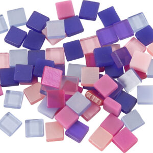 Minimosaik - Str. 5x5 Mm - Tykkelse 2 Mm - Lilla/mørk Lilla - 25 G