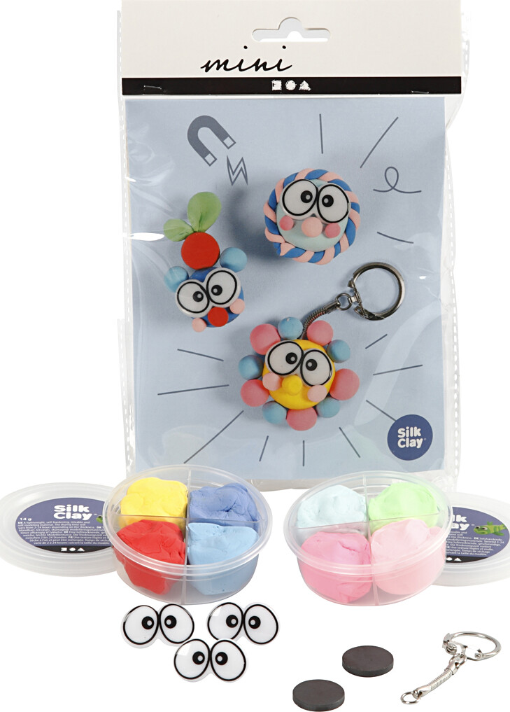 Silk Clay - Diy Kit - Figurer Med Store øjne