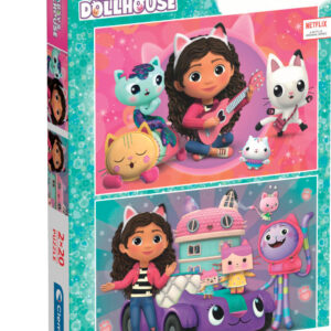 Clementoni Puslespil - Gabbys Dukkehus - Color - 2x20 Brikker