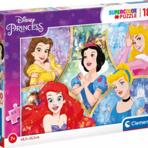 Disney Princess Puslespil - Super Color - 180 Brikker