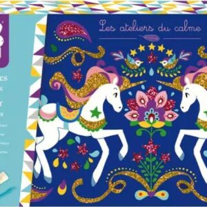 Diy Lav Selv Glitter Billeder Med Enhjørninger Sæt - Janod