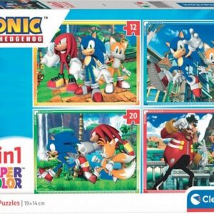 Sonic Puslespil - Super Color - Clementoni - 4 Stk